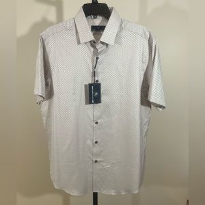😀 Nwt Hart Schaffner Marx mens large short sleeve button down shirt